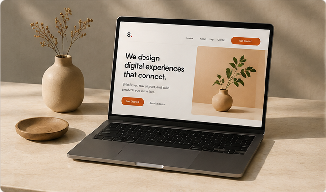 Simple website hero preview