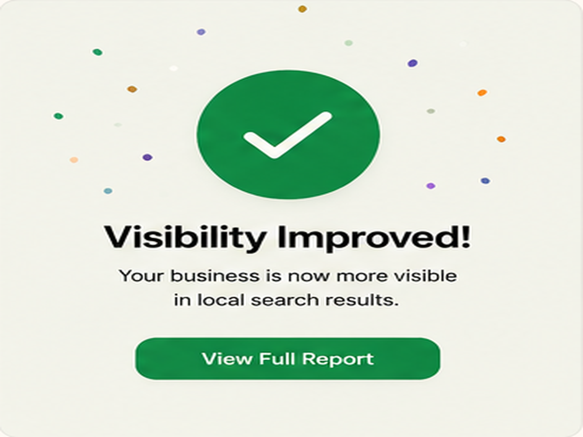 Local visibility result screen