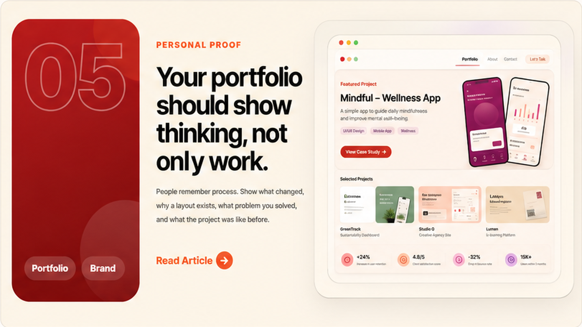 Portfolio project dashboard preview