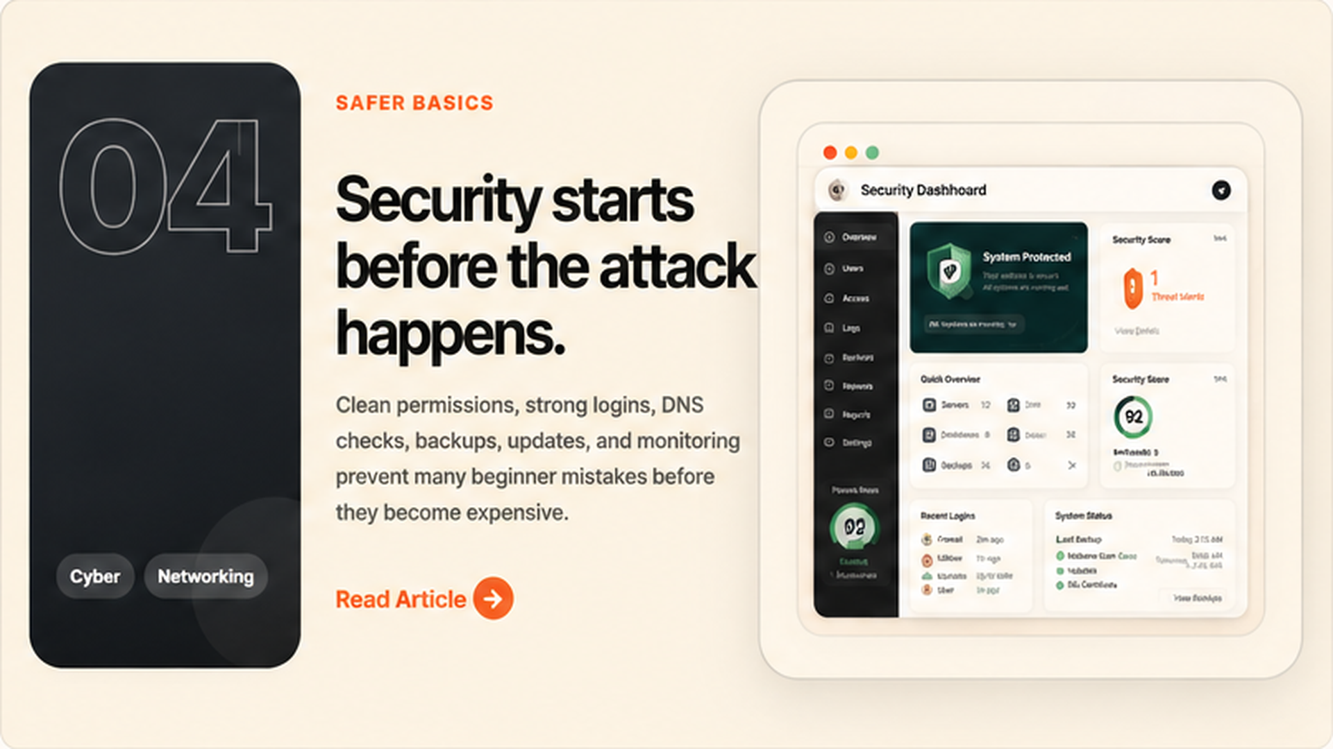 Security dashboard preview