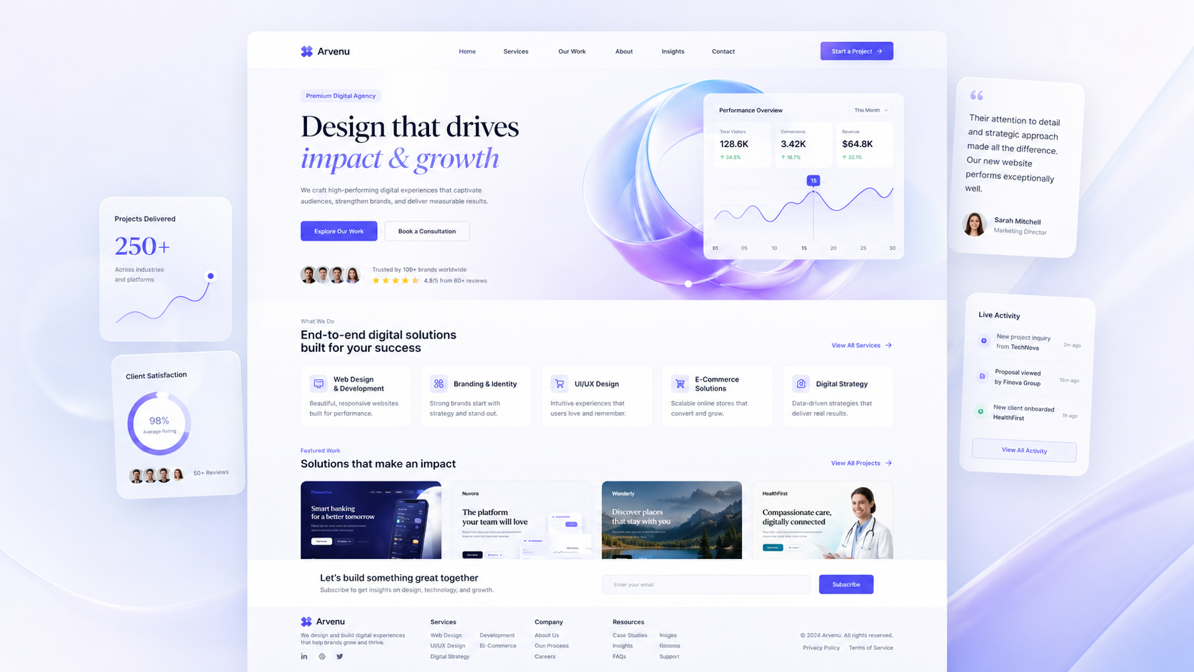 Website UI preview